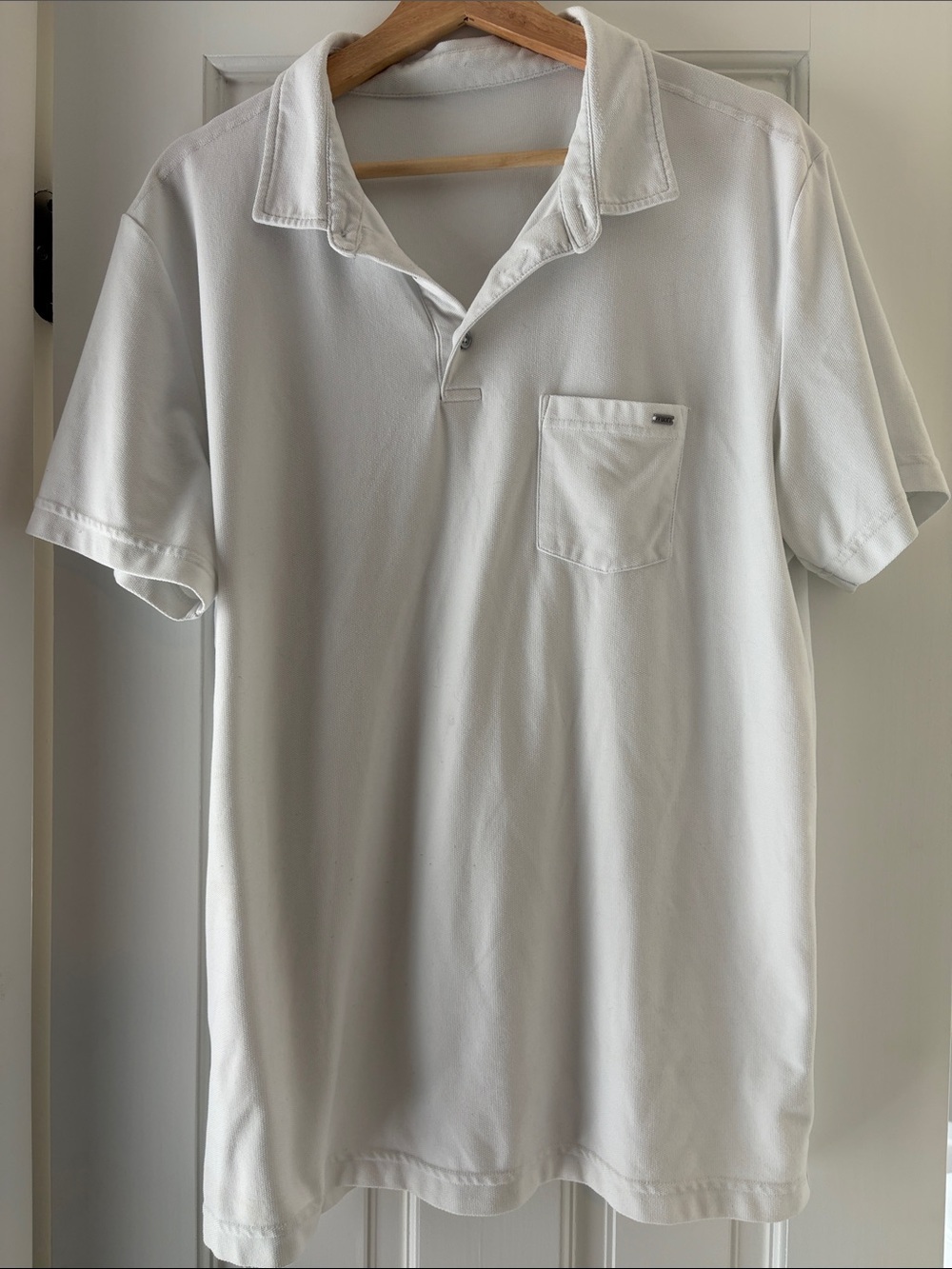 Vuori White Short-Sleeve Pocket Polo